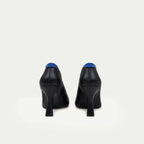 HUHUA ROUGE handcrafted women's leather pumps back view Sky