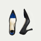 HUHUA ROUGE handcrafted women's leather pumps top view Sky
