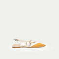 HUHUA Nora leather pumps side view Apricot